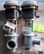 Qty (2) 2 1/2 inch plunger valve w/ Samson 3760 valve positioner input 4-20 mA - NEMA 4x