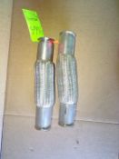 Qty (2) 2.5 inch sanitary stainless briaded food grade flexiable hoses- 18 inches long