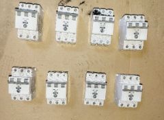 Qty (8) - Allen Bradley 3 phase circuit breakers - 15 amp