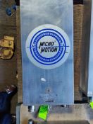 Qty (1) MicroMotion mass flow sensor- 2 inch sanitary- model DL200S226SU with transmitter