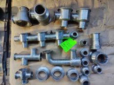 Qty (1) Lot- various sanitary stainless Valve Bodies- 2 inch to 4 inch