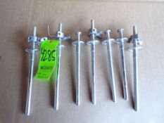 Qty (7) All Stainless Steel 3 inch sanitary screen liquid input probe - 8.5 inches long