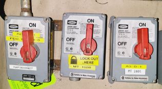 Qty (3) - Hubbell disconnect 30 amp capacity - NEMA 4X Washdown