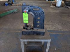 3 Ton Arbor Press - Dayton Model: 3Z949E - 11” Stroke - Rotary Size Adjustment Table - 7”Throat