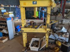 Hydraulic Press - Colt Products Model: 1909 - Base: 33”L x 15”W - Adjustable Base (Up and Down) on