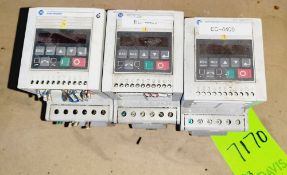 Qty (3) Allen Bradley Preset Speed IP20 VFD - 2 hp - 380-460 volt