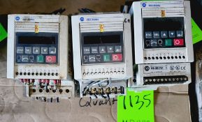 Qty (3) Allen Bradley Preset Speed IP20 VFD - 3 hp - 380-460 volt