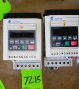 Qty (2) Allen Bradley Preset Speed IP20 VFD - 2 hp - 380-460 volt