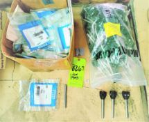 Qty (1) Numerous guide rail clamps w/ adjustments and numerous adjustment rods - new