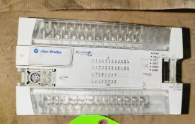 Qty (1) Allen Bradley MicroLogix 1100 - Cat. 1763-L 16BBB - 24 volt DC Inouts - 24 volt DC Outputs -