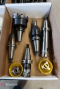 Box w/ (5) Cat 40 Taper Tool Milling Heads