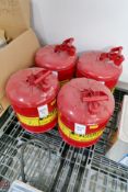 (4) Justrite safety cans