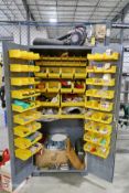 Jamco hardware cabinet with bins