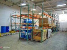 (8) Sections of teardrop & clip together style pallet racking