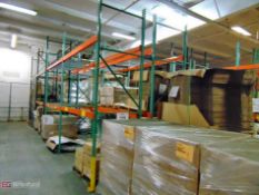 (8) Sections of teardrop & clip together style pallet racking