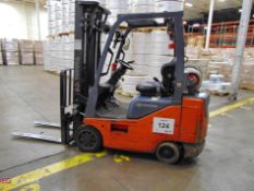 Toyota model 8FGCSU20 approx. 3000-lb cap. LP forklift