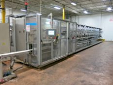 Teknoweb Futura 20-stand wet wipe cutting stacking machine