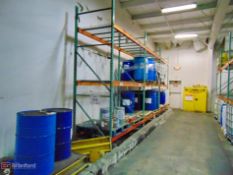 (7) Sections of teardrop style pallet racking