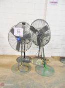 (4) Pedestal shop fans
