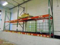 (4) Sections of teardrop style pallet racking