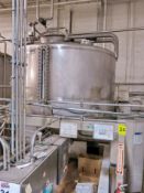 Mueller 2000-gallon stainless steel conical bottom tank