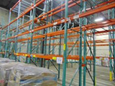 (25) Sections of teardrop & clip together style pallet racking