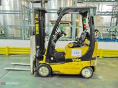 Yale model GLC030VXNEAE082 3000-lb cap.LP forklift