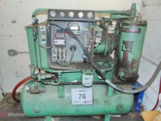 Approx. 15-HP horizontal air compressor