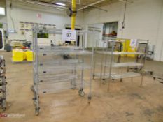 (4) Castered metro style racks, non castered rack