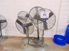(4) Pedestal shop fans