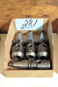 Lot-(4) CAT40 Taper Tool Holders in (1) Box