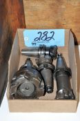Lot-(4) CAT40 Taper Tool Holders with Face Mills in (1) Box