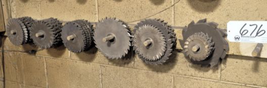 Lot-Milling Cutters on (6) Pegs on Wall