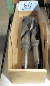 Lot-(2) Large Taper Shank Drills in (1) Box