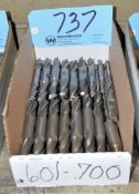 Lot- .601 - .700 Double End Mills in (1) Box
