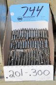 Lot- .201 - .300 Single End Mills in (1) Box