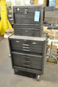 Lot-(1) Kennedy 8-Drawer Rolling Tool Chest, (1) 2-Drawer Stacker, and (1) 7-Drawer Flip Top