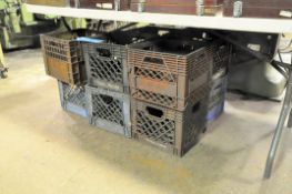 Lot-Milk Crates Under (1) Table