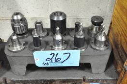 Lot-(10) Various 40-Taper Tool Holders with Stand