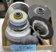Lot-Various Grinding Wheels with Arbor Adaptors in (1) Box