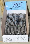 Lot- .201 - .300 Double End Mills in (1) Box