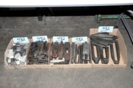 Lot-Various Hold Down Tooling in (5) Boxes Under (1) Table