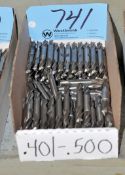 Lot- .401 - .500 Double End Mills in (1) Box