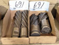 Lot-(4) Large Single End Mills in (2) Boxes