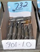 Lot- .901 - 1.0 Double End Mills in (1) Box