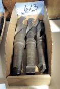 Lot-(3) Large Taper Shank Drills in (1) Box