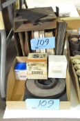Lot-Sandpaper and Sanding Cloth in (2) Boxes Under (1) Table