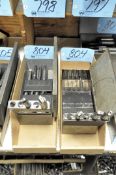 Lot-(2) Large Taper Shank Drill Index with Partial Contents in (2) Boxes
