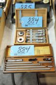 Lot-(1) Lufkin 681C Inside Micrometer Set and (1) Liufkin 5-Piece Bore Gauge Set with Cases