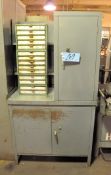 Sunnen Cabinet with Tooling and 14-Drawer Organizer Cabinet with Tooling Contents